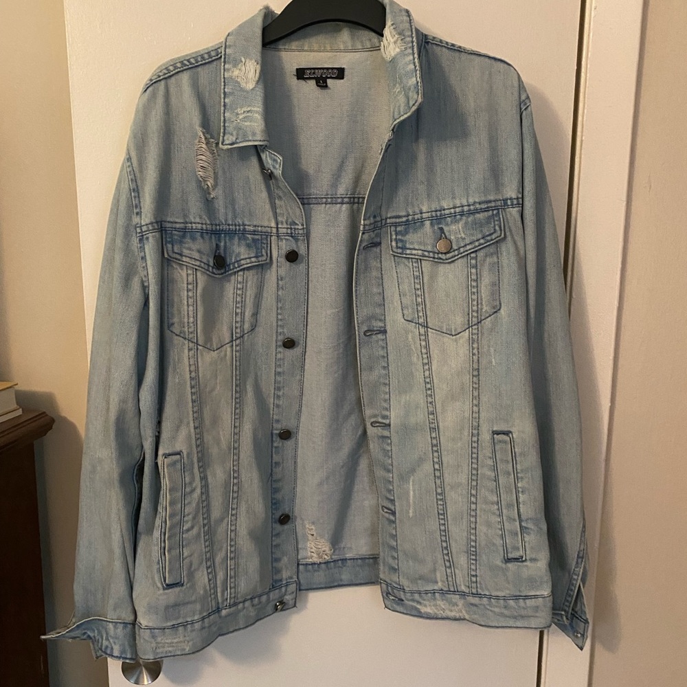 Tilly’s Light Blue Jean Jacket (Elwood) Size L Oversized